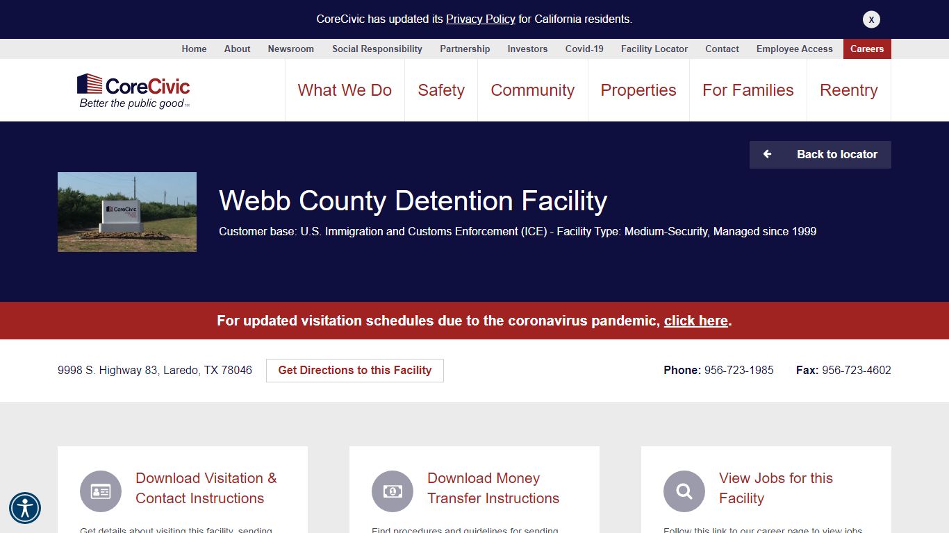 Webb County Detention Facility - CoreCivic